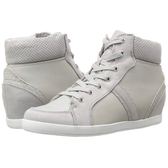 Call It Spring Grey High Top Lace Up Sneakers Shoes - Picture 1 of 10